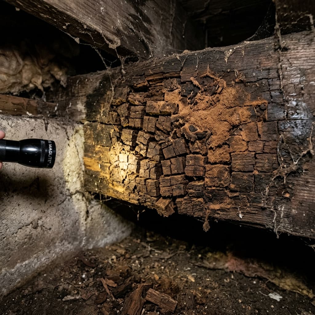 Dry Rot in Load-Bearing Beams: How to Detect and Treat Wood Decay