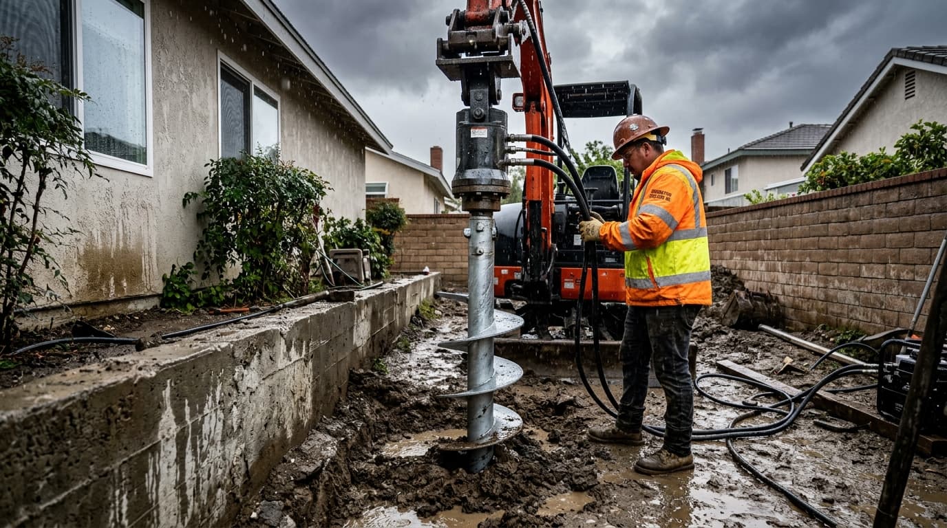Foundation Repair in Any Weather: Why Helical Piers Are Weather-Resistant