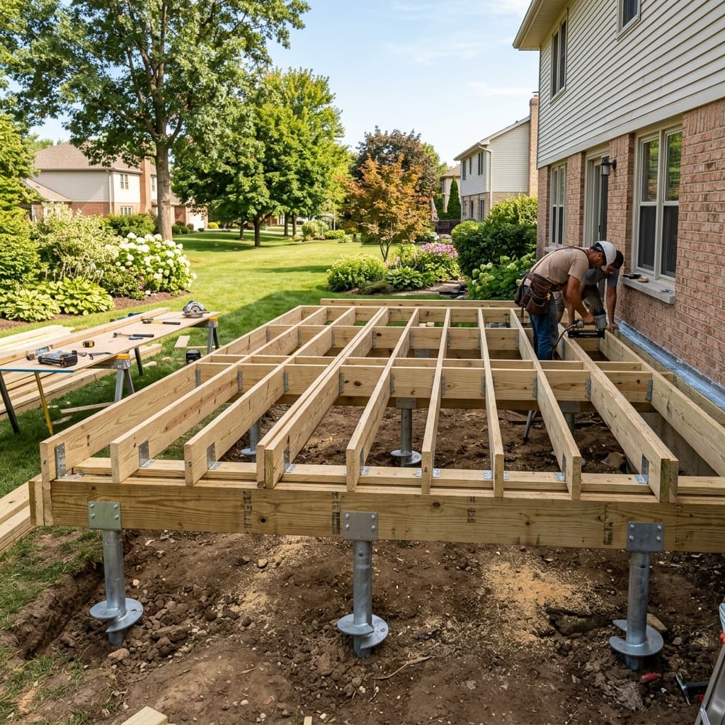 Patio on Helical Piers — Shallow Foundation for Outdoor Structures